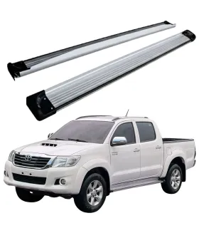 Estribos Laterales Toyota Hilux Doble Cabina 2005 a 2015 Estilo Original CTBC-002