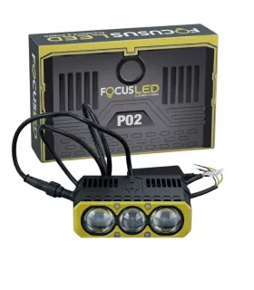 Foco Proyector Focus LED P02 Laser 210W 60000 Lumenes Luz Auxiliar LED Blanca 6000K para Autos Motos Off Road IP68
