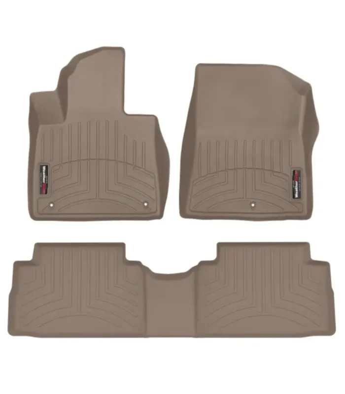 Alfombras WeatherTech FloorLiner a la medida para Hyundai Santa Fe 2021 2022 2023 Referencia 441656-1-2 Taupe