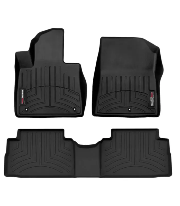 Alfombras WeatherTech FloorLiner a la medida para Hyundai Santa Fe 2021 2022 2023 Referencia 441656-1-2 Negro