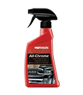 Limpiador y Pulidor de Cromo Mothers California Gold All Chrome Spray 12 oz 355ml Quick Polish 05222