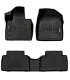 Alfombras de Piso WeatherTech FloorLiner Hyundai Santa Fe 2019 2020 Protector de Suelo Tipo Bandeja Ajuste Laser Negro