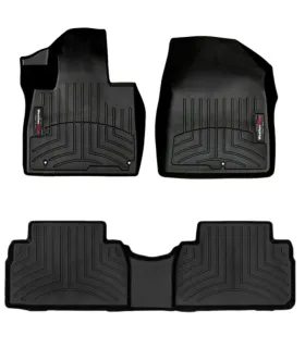 Alfombras de Piso WeatherTech FloorLiner Hyundai Santa Fe 2019 2020 Protector de Suelo Tipo Bandeja Ajuste Laser Negro