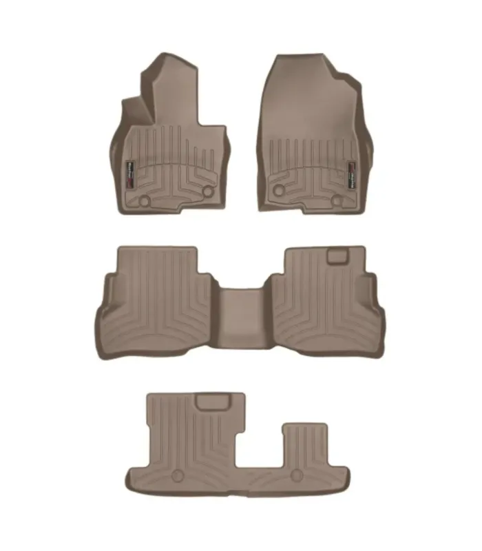 Alfombras Tipo Bandeja WeatherTech FloorLiner para Mazda CX-9 años 2016-2023 3 fila Taupe