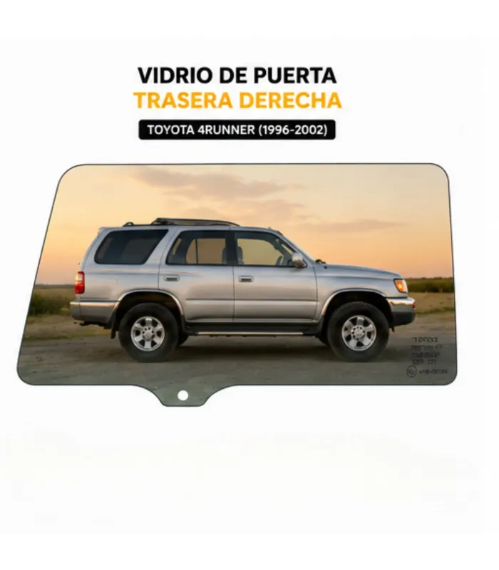 Cristal Vidrio Lateral Puerta Delantera Trasera Toyota 4Runner 1996 1997 1998 1999 2000 2001 2002