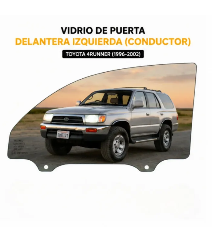 Cristal Vidrio Lateral Puerta Delantera Trasera Toyota 4Runner 1996 1997 1998 1999 2000 2001 2002