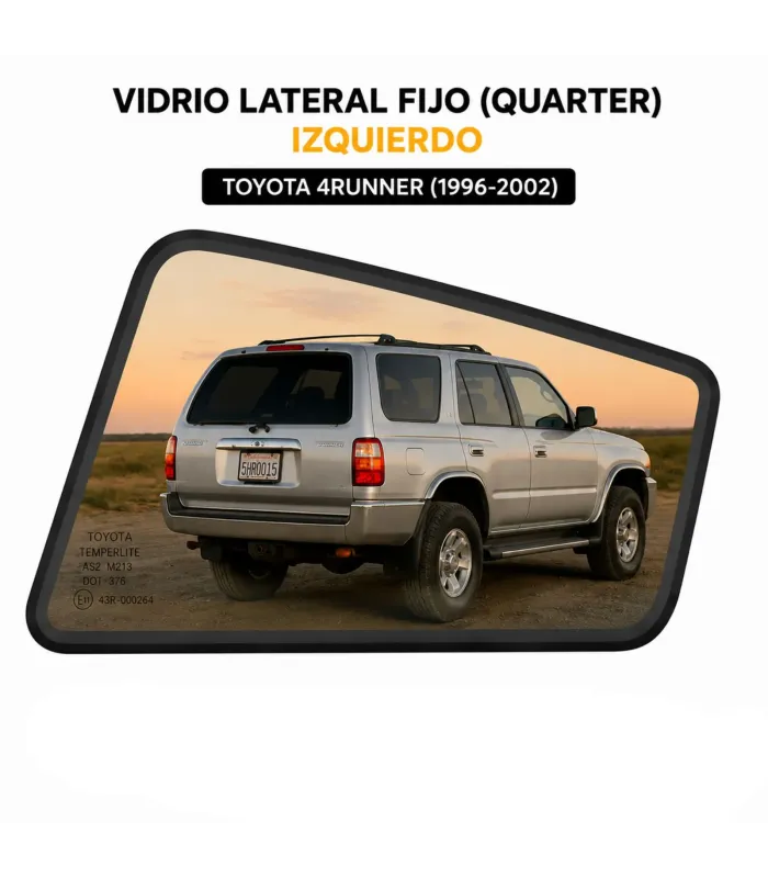 Cristal Vidrio Lateral Puerta Delantera Trasera Toyota 4Runner 1996 1997 1998 1999 2000 2001 2002