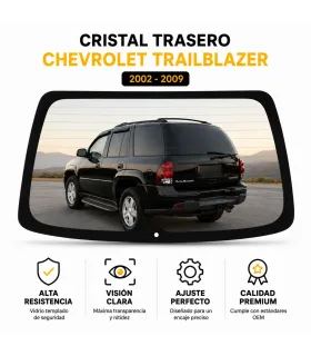 Cristal Trasero Vidrio de Compuerta Chevrolet TrailBlazer 2002-2009 Calidad Genuina OEM
