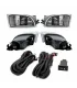 Kit completo de luces de niebla halógenas para Toyota Prado años 2003 a 2009, muestra el kit completo.