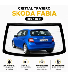 Cristal Trasero Medallon Luneta Skoda Fabia Hatchback MK2 2007-2014