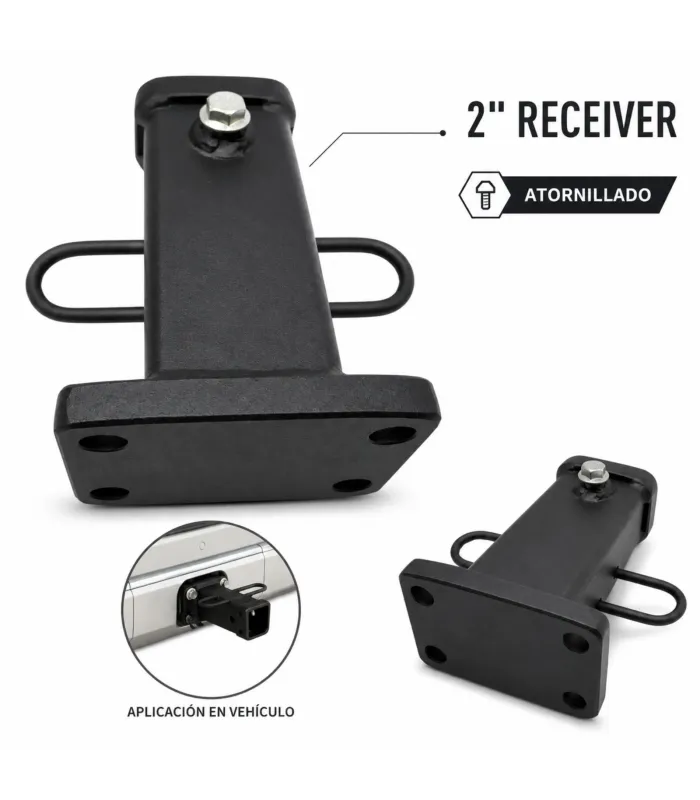 Recibidor de Jalon Atornillado 2 Pulgadas Enganche de Remolque Universal RR-2P Autofashion