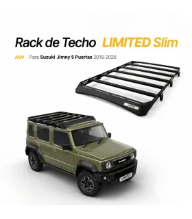 Parrilla de Techo Rack Modular LIMITED Slim Suzuki Jimny 5 Puertas 2019 2020 2021 2022 2023 2024 2025 2026 Aerodinamico
