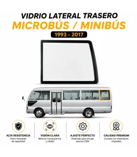 Cristal lateral Toyota Coaster fijo trasero reemplazo automotriz
