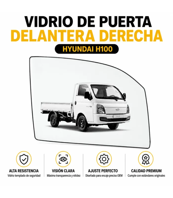 Vidrio de puerta Hyundai H100 cristal lateral