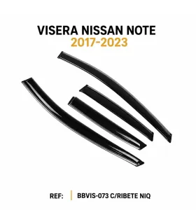 Visera Nissan Note 2017-2023 con ribete niquelado