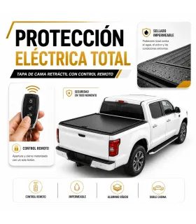 Tapa de cama eléctrica con control remoto para pickup doble cabina