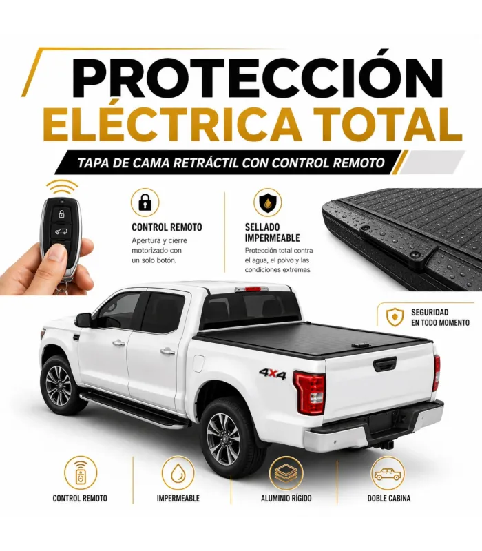 Tapa de cama eléctrica retráctil shutter para camionetas doble cabina