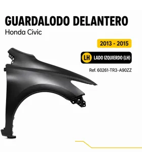 Guardalodo delantero Honda Civic 2013-2015 RH o LH