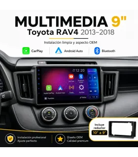 Radio Pioneer DMH-AP6650BT para Toyota RAV4 con facia y cámara