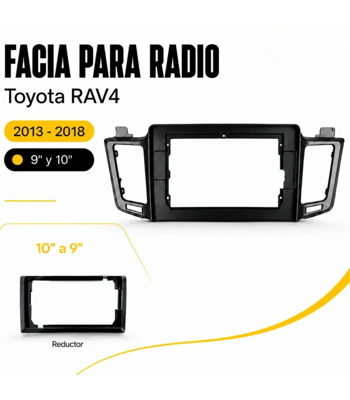 Kit Adaptador Facia de Radio Android para Toyota RAV4 2013-2018 9"