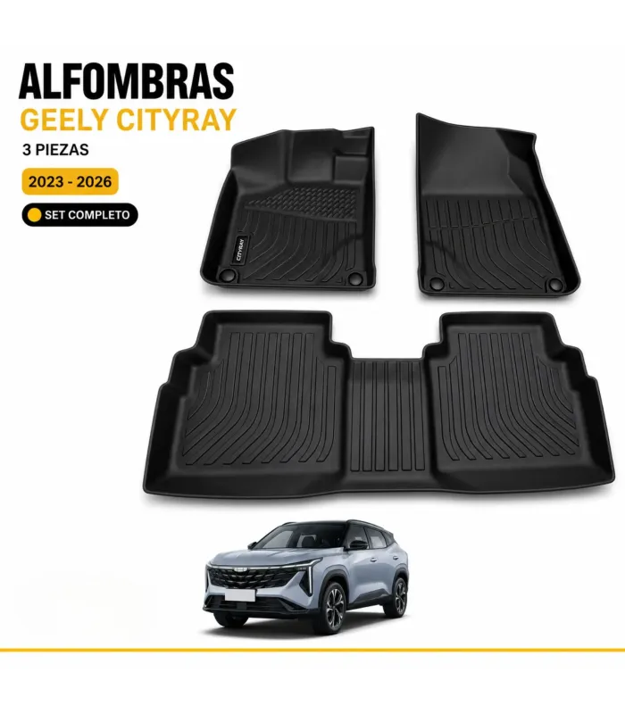 Alfombras TPE 3D negras para Geely Cityray