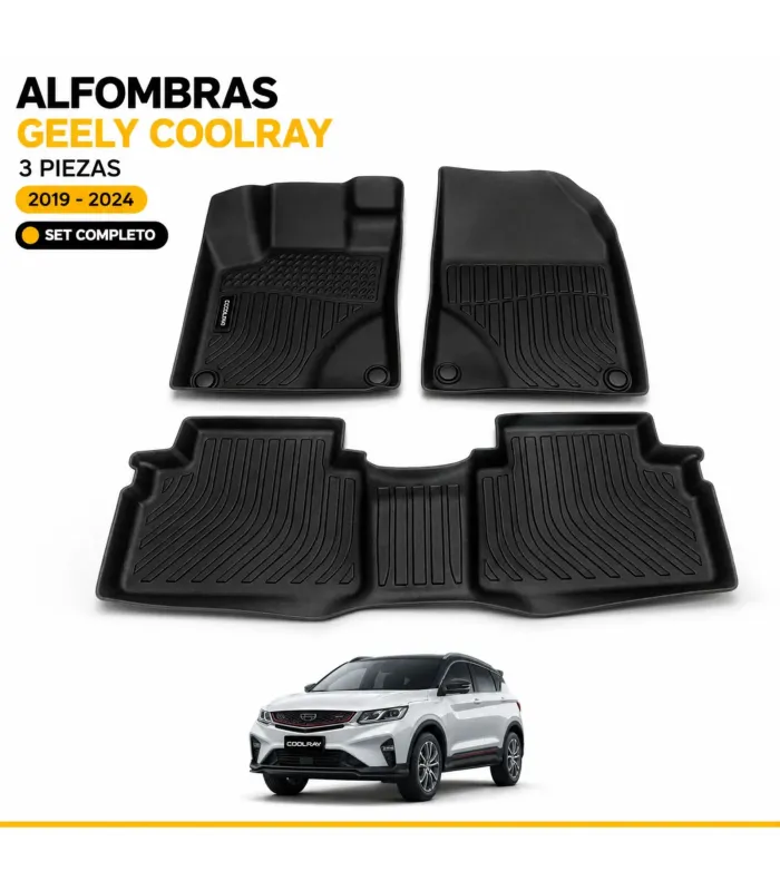 Alfombras TPE 3D negras para Geely Coolray