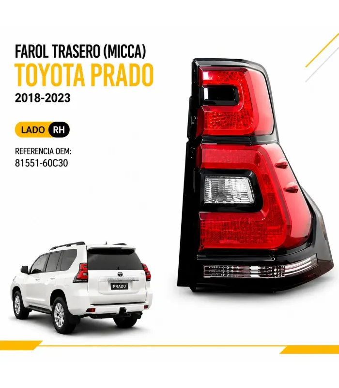 Farol trasero Prado validar lado referencia y muestra original Derecha