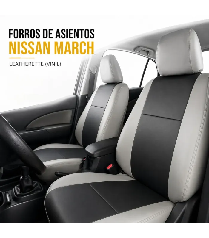 Forros Nissan March por filas con instalación gratis en Santo Domingo