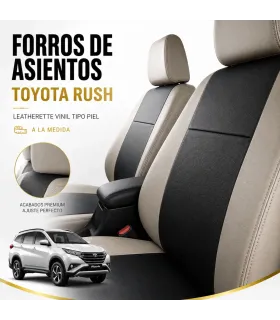 Forros de asientos Toyota Rush en leatherette vinil tipo piel