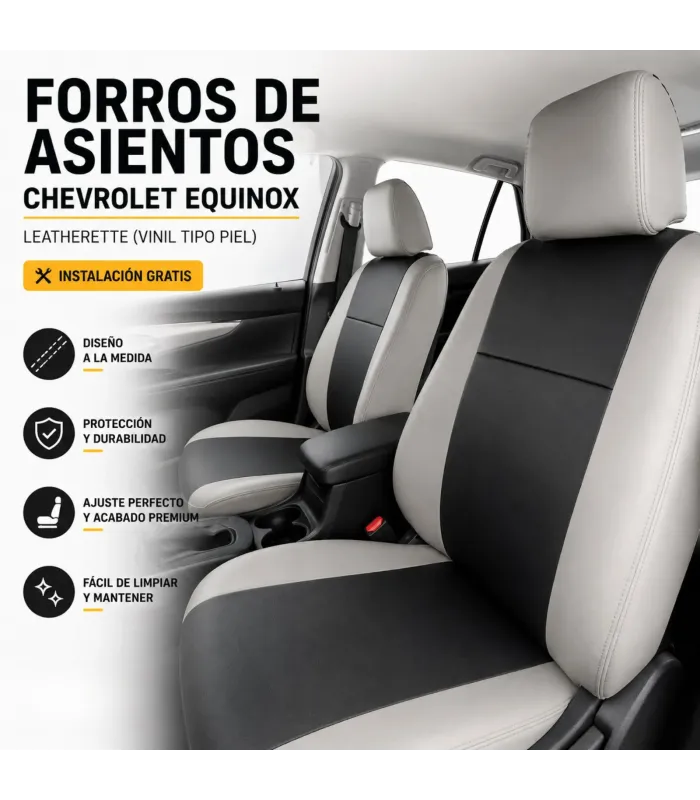 Forros de asientos Chevrolet Equinox con montura gratis en Santo Domingo