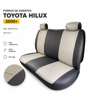 Forros de asientos Toyota Hilux 2000 en vinil americano tipo piel