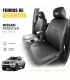 Forros de asientos Nissan Frontier en vinil tipo piel