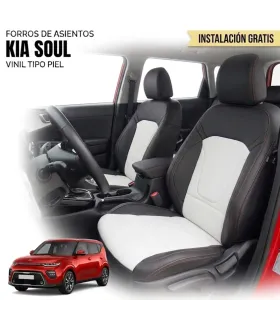 Forros de asientos Kia Soul en leatherette vinil tipo piel