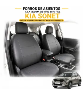 Forros de asientos Kia Sonet en vinil tipo piel