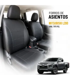 Forros de asientos Mitsubishi L200 en vinil tipo piel