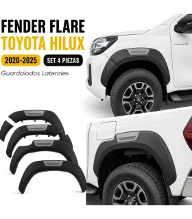 Fender flare Toyota Hilux 2020 2025 set 4 piezas