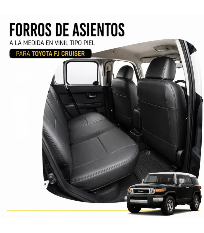 Forros de asientos Toyota FJ Cruiser en vinil tipo piel