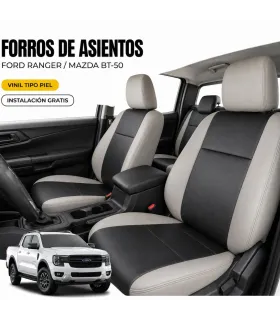 Forros de asientos Ford Ranger Mazda BT-50 en vinil tipo piel