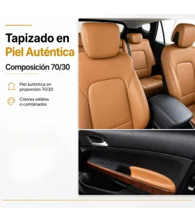 Tapizado de asientos en piel auténtica 70 30 para autos