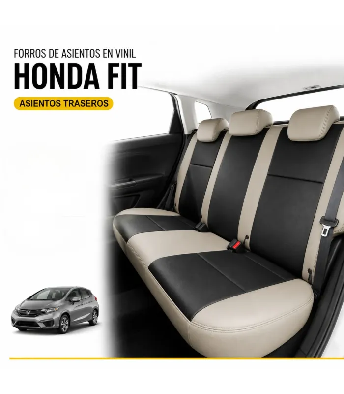 Forros Honda Fit en leatherette tipo piel con instalación gratis