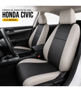 Forros de asientos a la medida en vinil tipo piel para Honda Civic