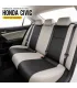 Interior Honda Civic con forros de asientos en vinil a la medida