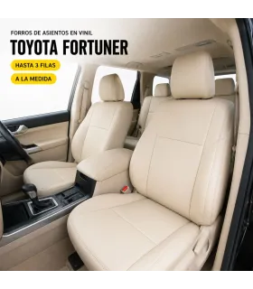 Forros de asientos a la medida en leatherette vinil para Toyota Fortuner
