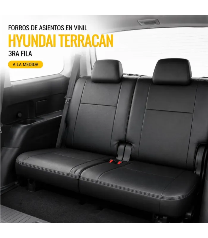 Interior Hyundai Terracan con forros de asientos leatherette a la medida