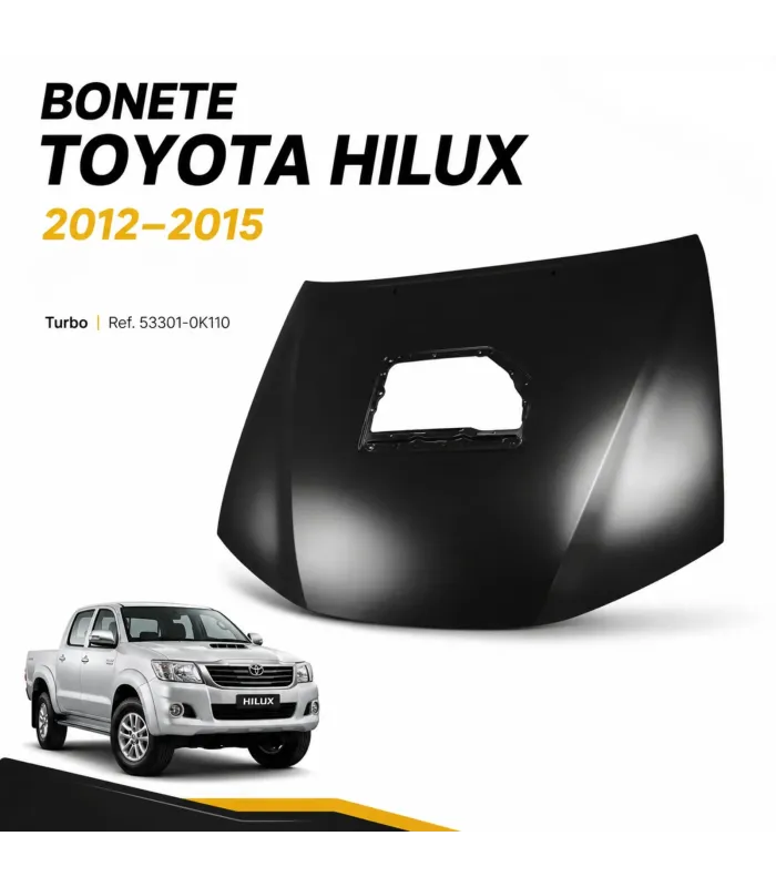 Bonete Toyota Hilux 2012 2015 con hoyo para turbo 53301-0K110