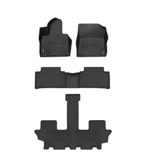 Alfombras WeatherTech FloorLiner para Kia Sorento 2021-2025 Set Modular 3 Filas Ajuste Laser Ref 441650-1-2-3