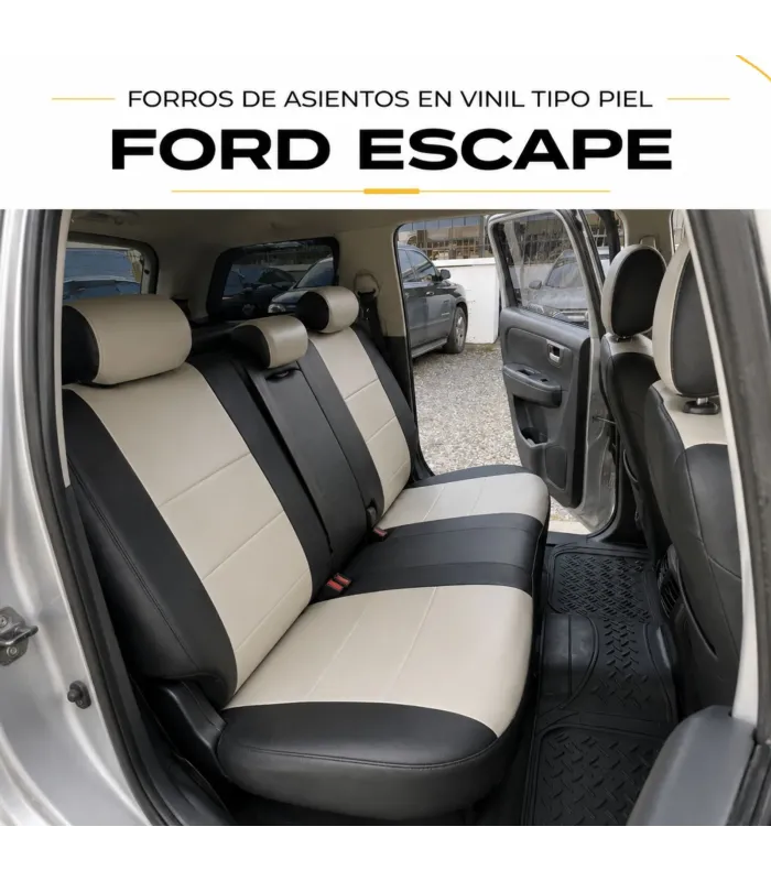 la Medida en Leatherette (Vinil) para Ford Escape 2da Fila