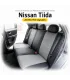 Tapizados de asientos Nissan Tiida leatherette color combinado