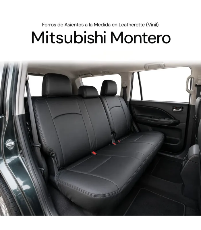 Tapizados de asientos Mitsubishi Montero leatherette color combinado