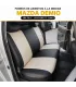 Interior Mazda Demio con forros de asientos leatherette